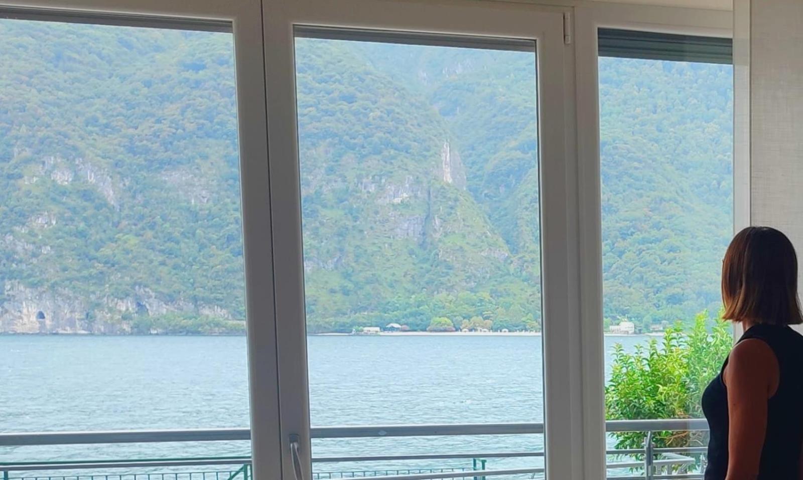 Lake Como Casa La Rosa Abbadia Lariana Bagian luar foto