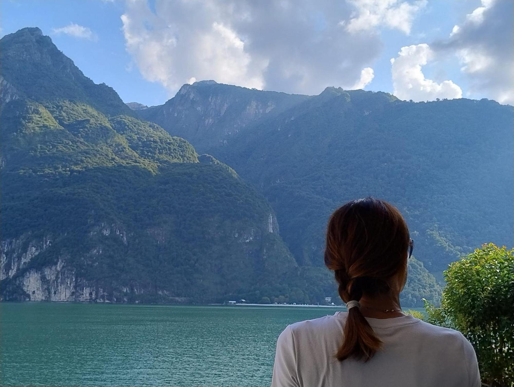 Lake Como Casa La Rosa Abbadia Lariana Bagian luar foto