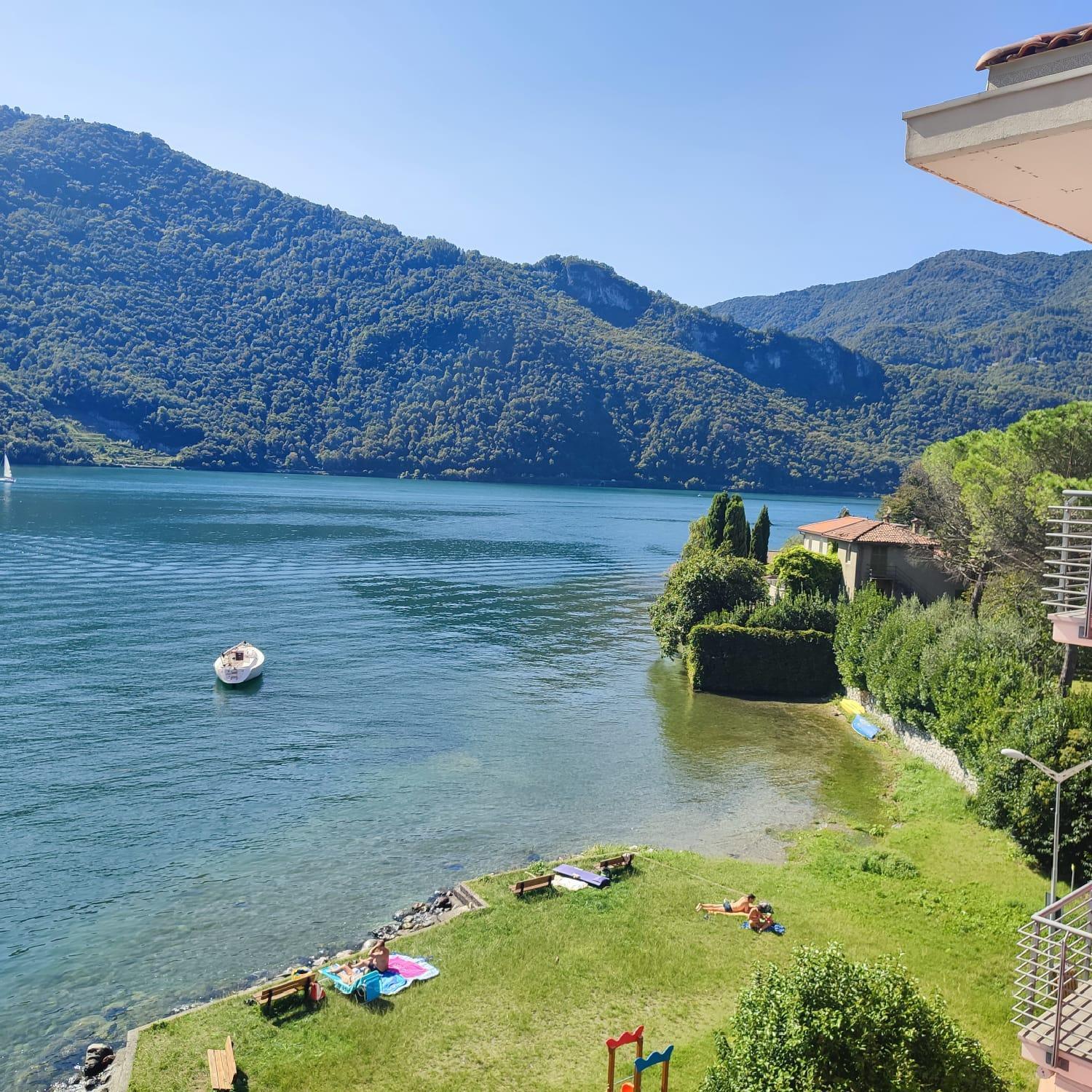 Lake Como Casa La Rosa Abbadia Lariana Bagian luar foto