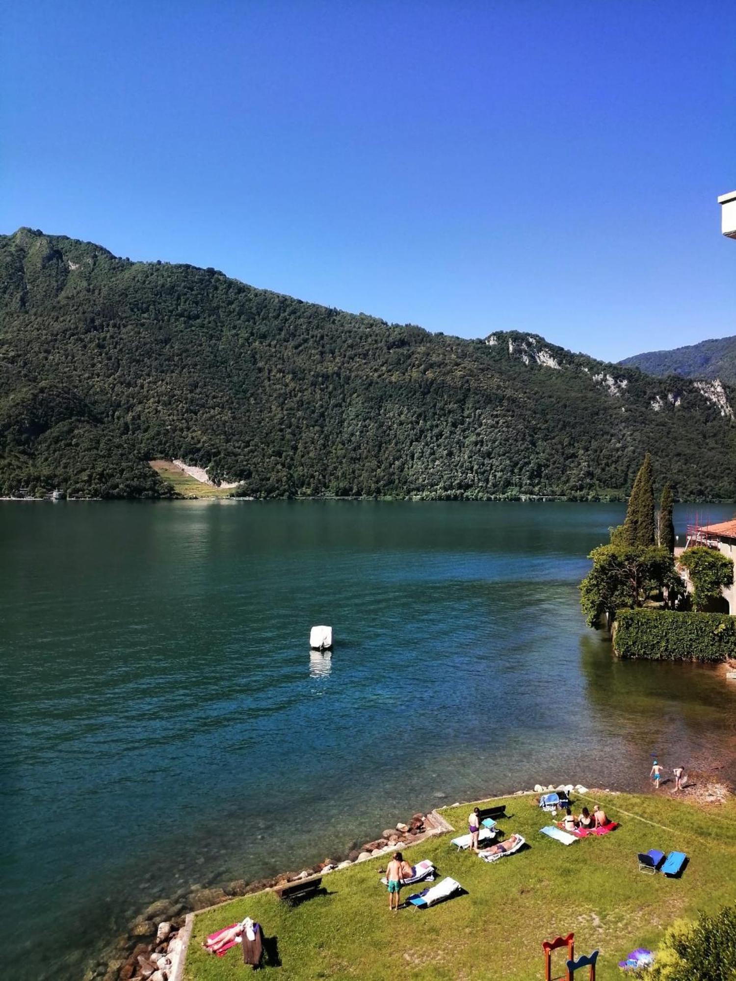 Lake Como Casa La Rosa Abbadia Lariana Bagian luar foto