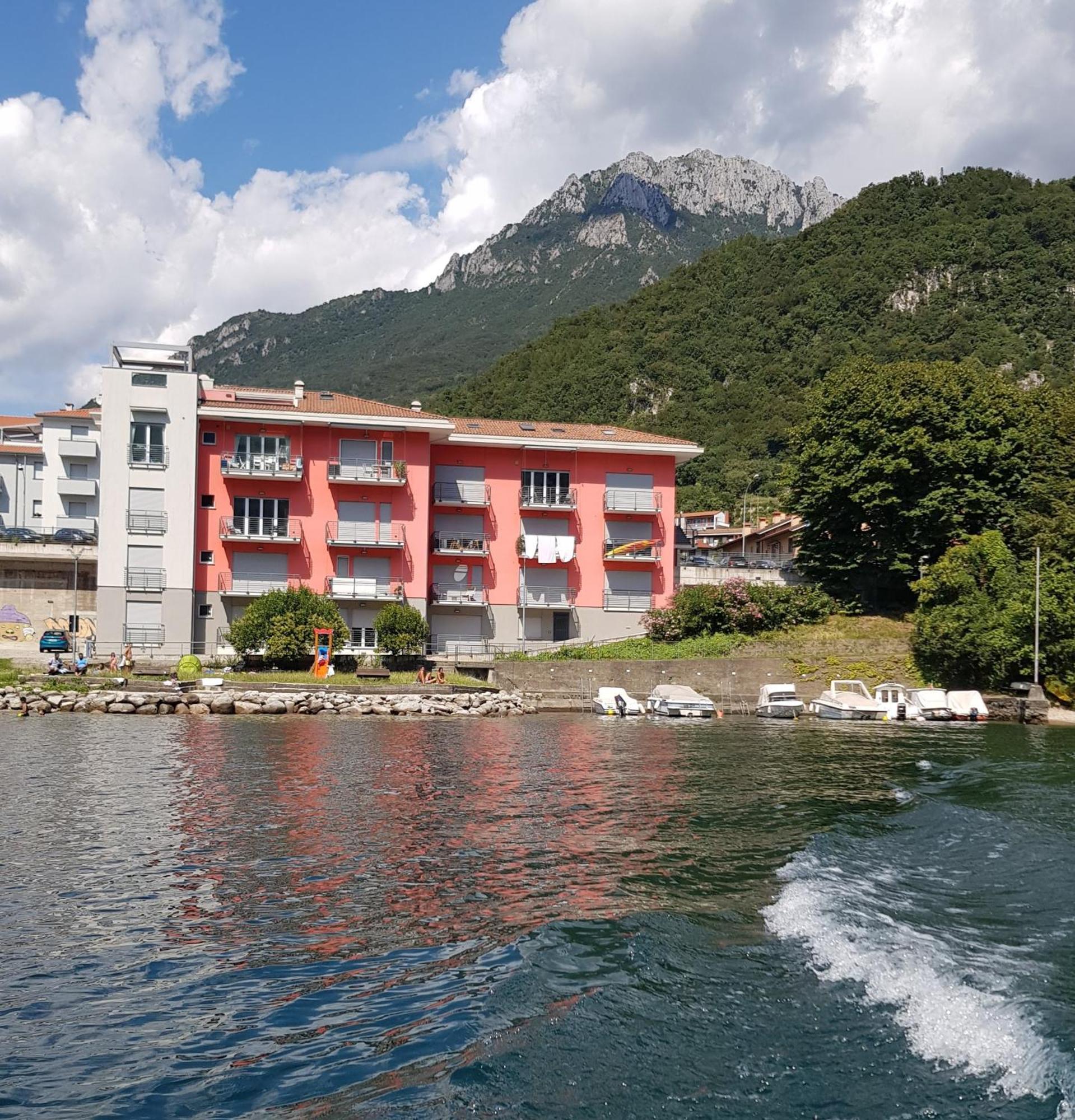 Lake Como Casa La Rosa Abbadia Lariana Bagian luar foto