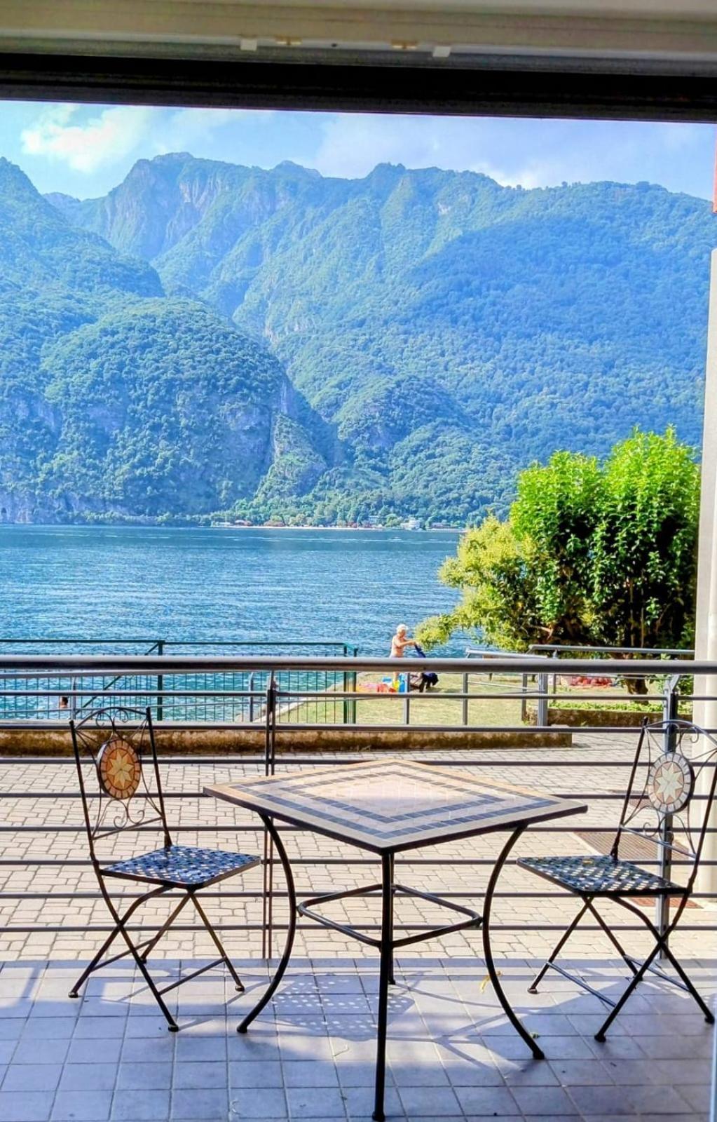 Lake Como Casa La Rosa Abbadia Lariana Bagian luar foto